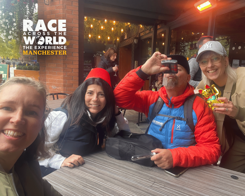 Team playing Race Across The World The Experience in Manchester