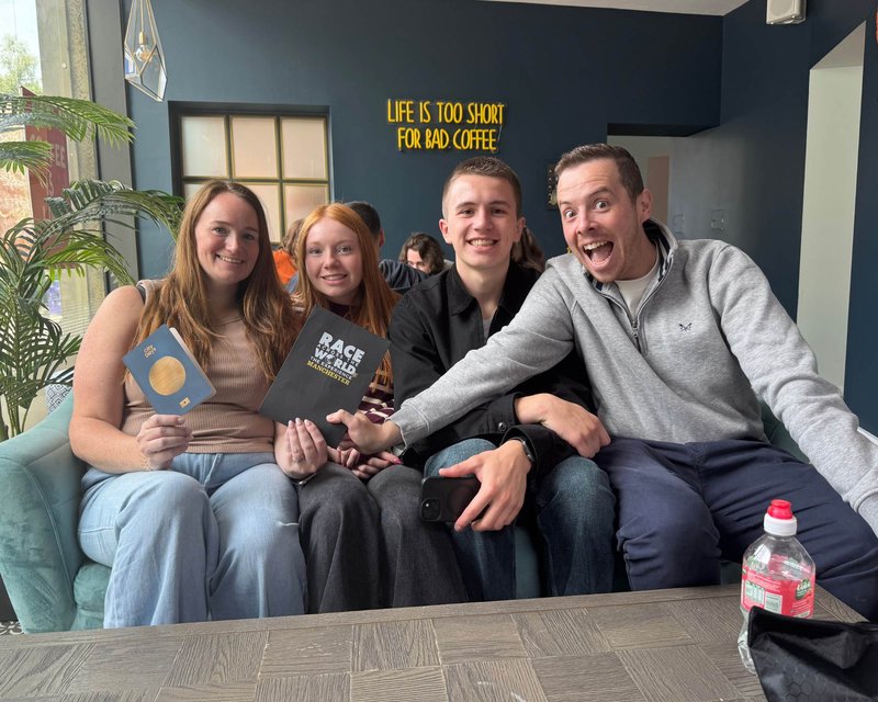 team on Race Across The World live experience Manchester