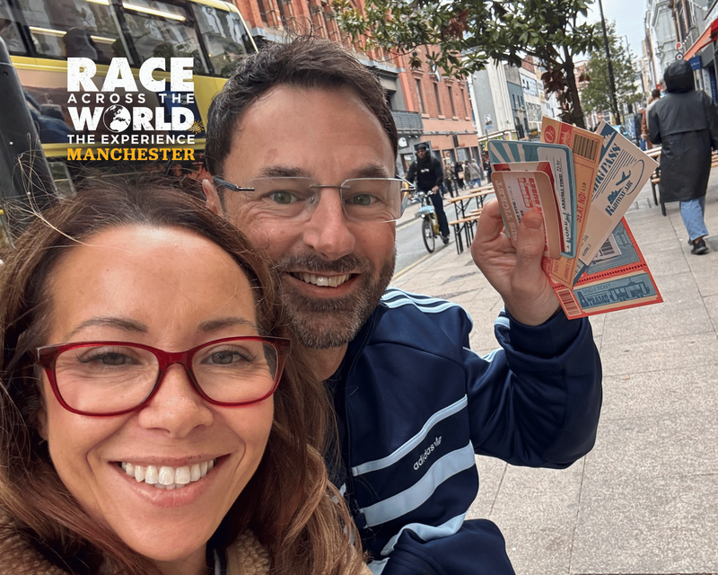 Team playing Race Across The World The Experience in Manchester