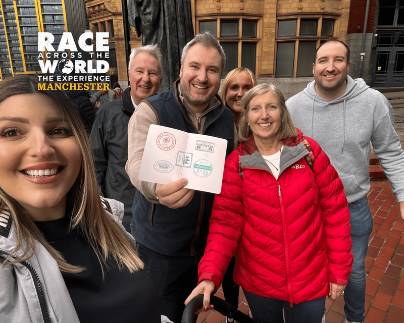 Team playing Race Across The World The Experience in Manchester