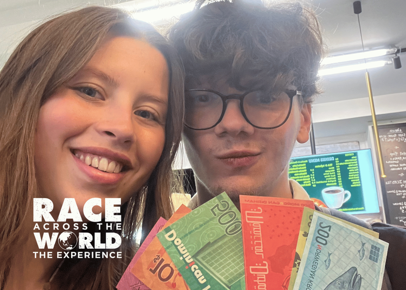 Team playing Race Across The World: The Experience