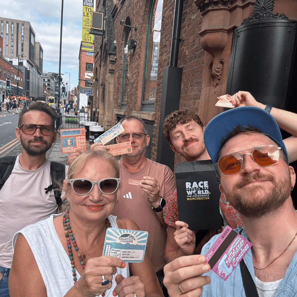 Team playing Race Across The World Experience in Manchester!