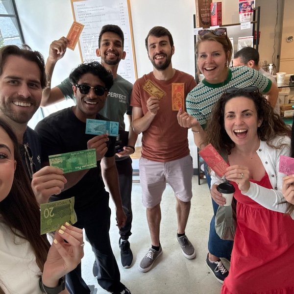 Team playing the Race Across London experience