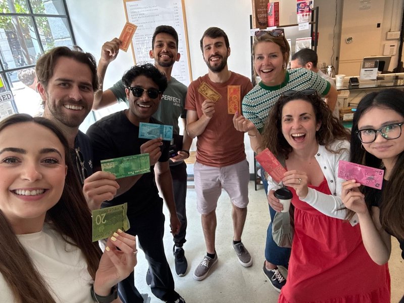 Team playing the Race Across London experience