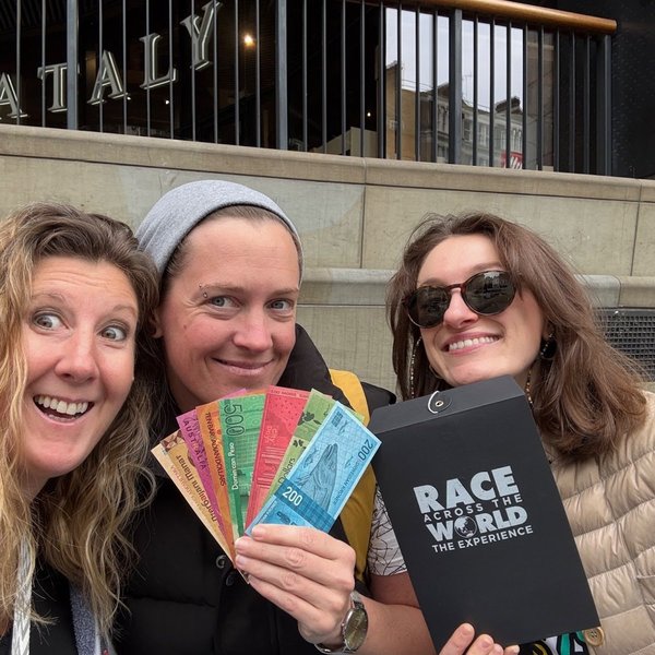 Team playing Race Across The World: The Experience in London