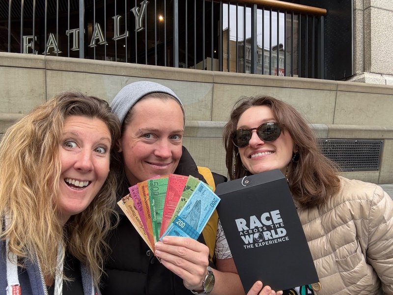 Team playing Race Across The World: The Experience in London