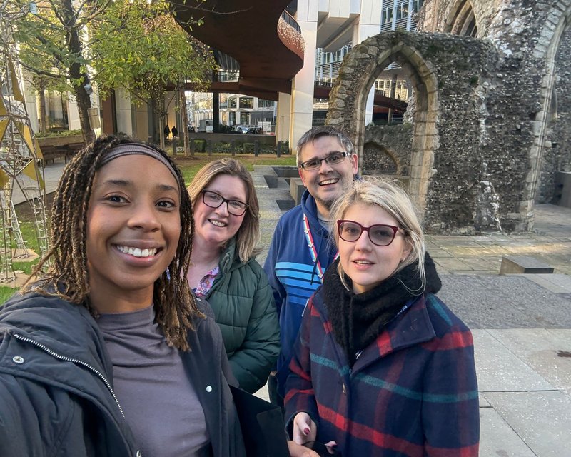 race across the world team in City of London