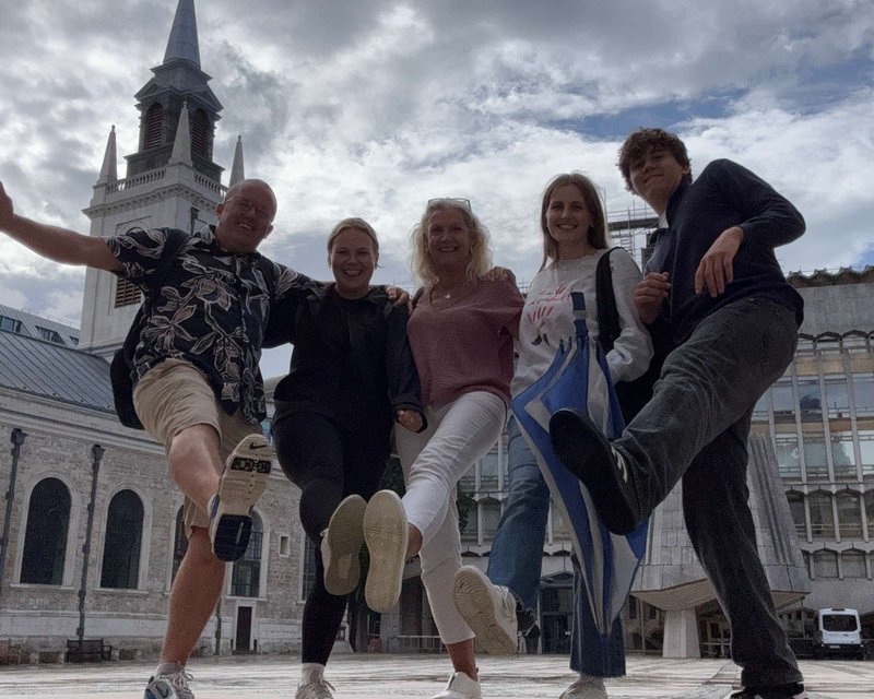 Team playing the Race Across The World experience in London