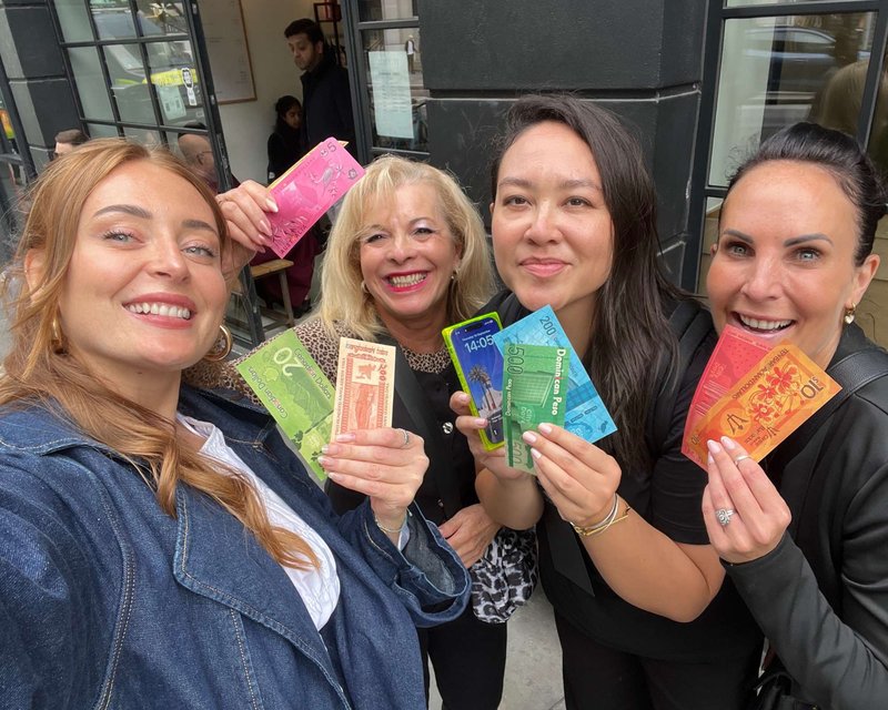 Team playing the Race Across The World experience in London