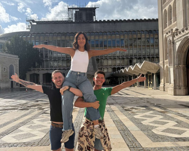 Team playing the Race Across The World experience in London